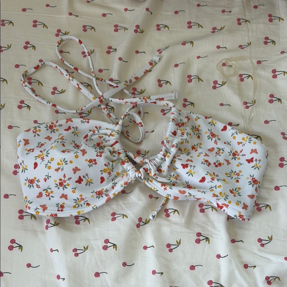 Floral Print Bikini Top